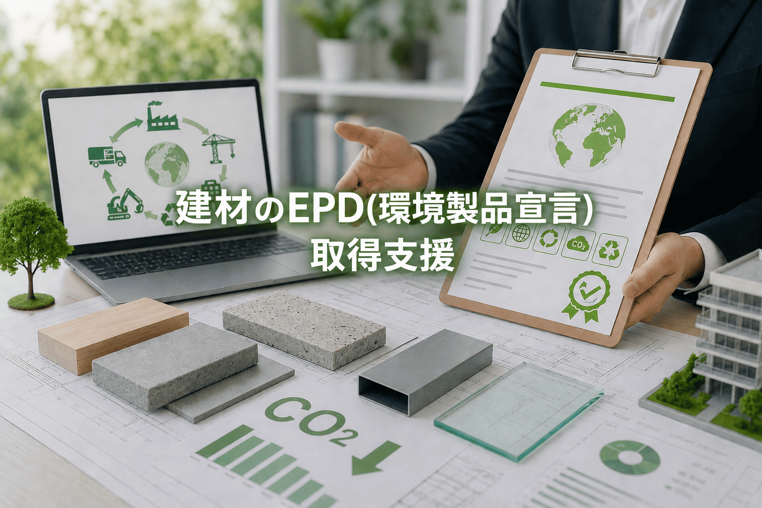 建材のEPD(環境製品宣言)取得支援